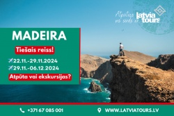 Atpūtas un ceļojumu piedāvājumi 26.10.2024 - 10.11.2024 🌺MADEIRA! Ekskursijas vai atpūta! Latvia Tours